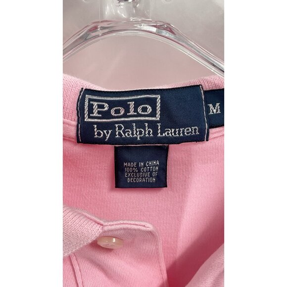 Ralph Lauren Pink Polo Shirt Short Sleeves Cotton Old Money Country Club Mens M - Picture 3 of 4